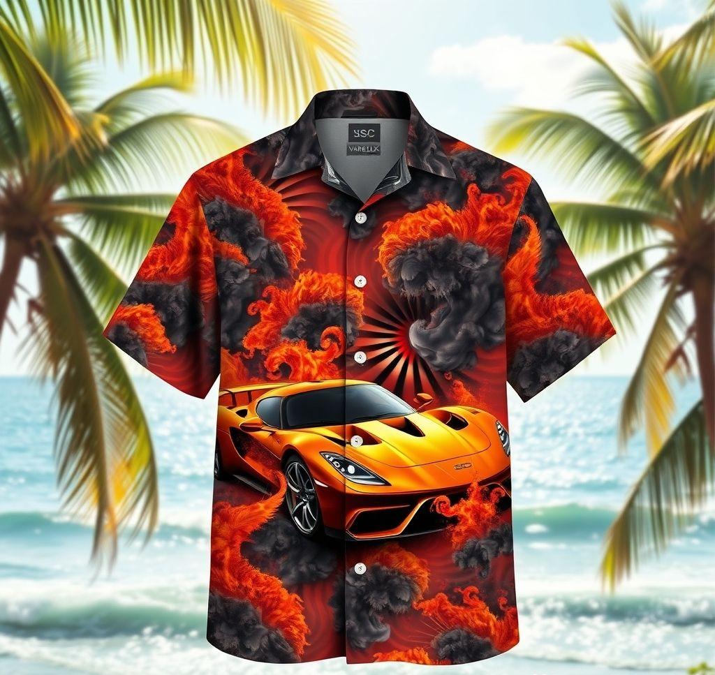 Hawaiian Shirt with SSC Tuatara Design