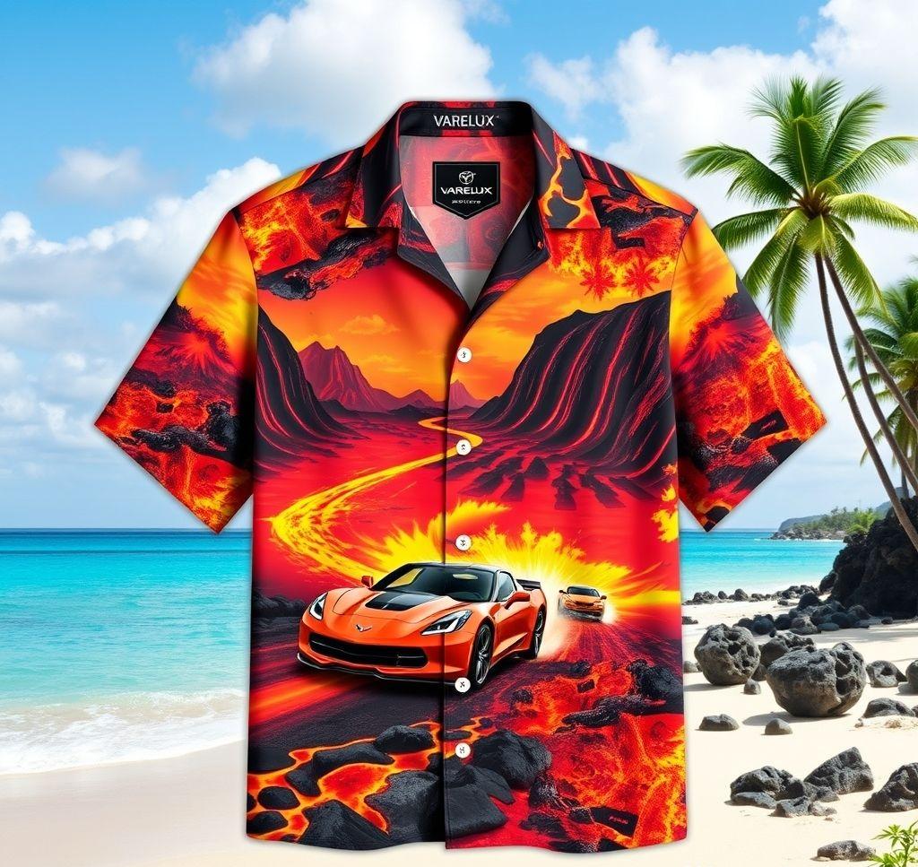 Vibrant Hawaiian Corvette Z06 Shirt