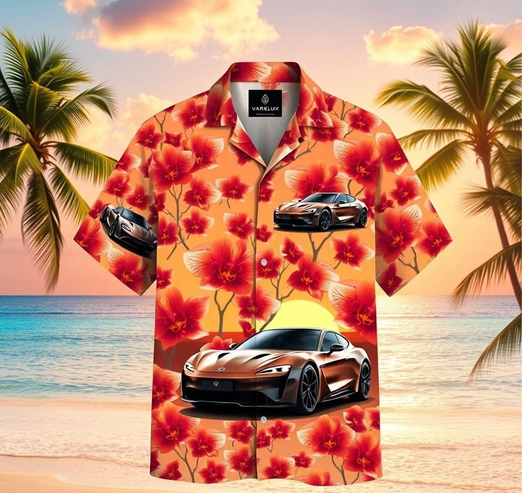 Futuristic Hawaiian Shirt with Apollo Intensa Emozione Pattern