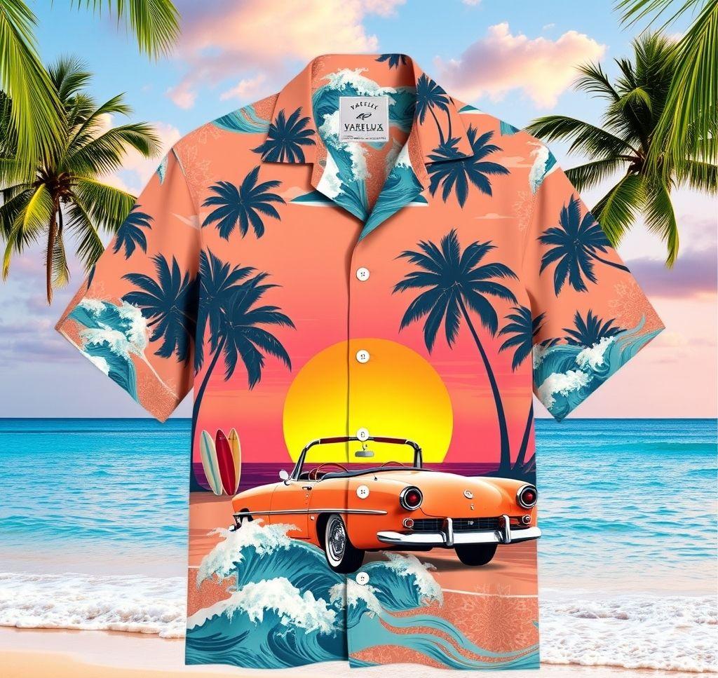 Vibrant Hawaiian Shirt for a Tropical Beach Vibe