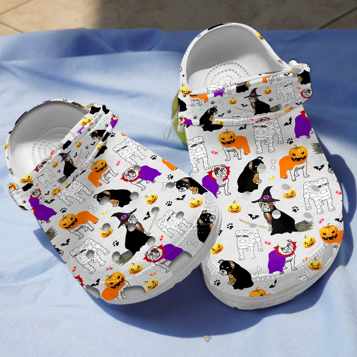 Bulldog Halloween Slippers