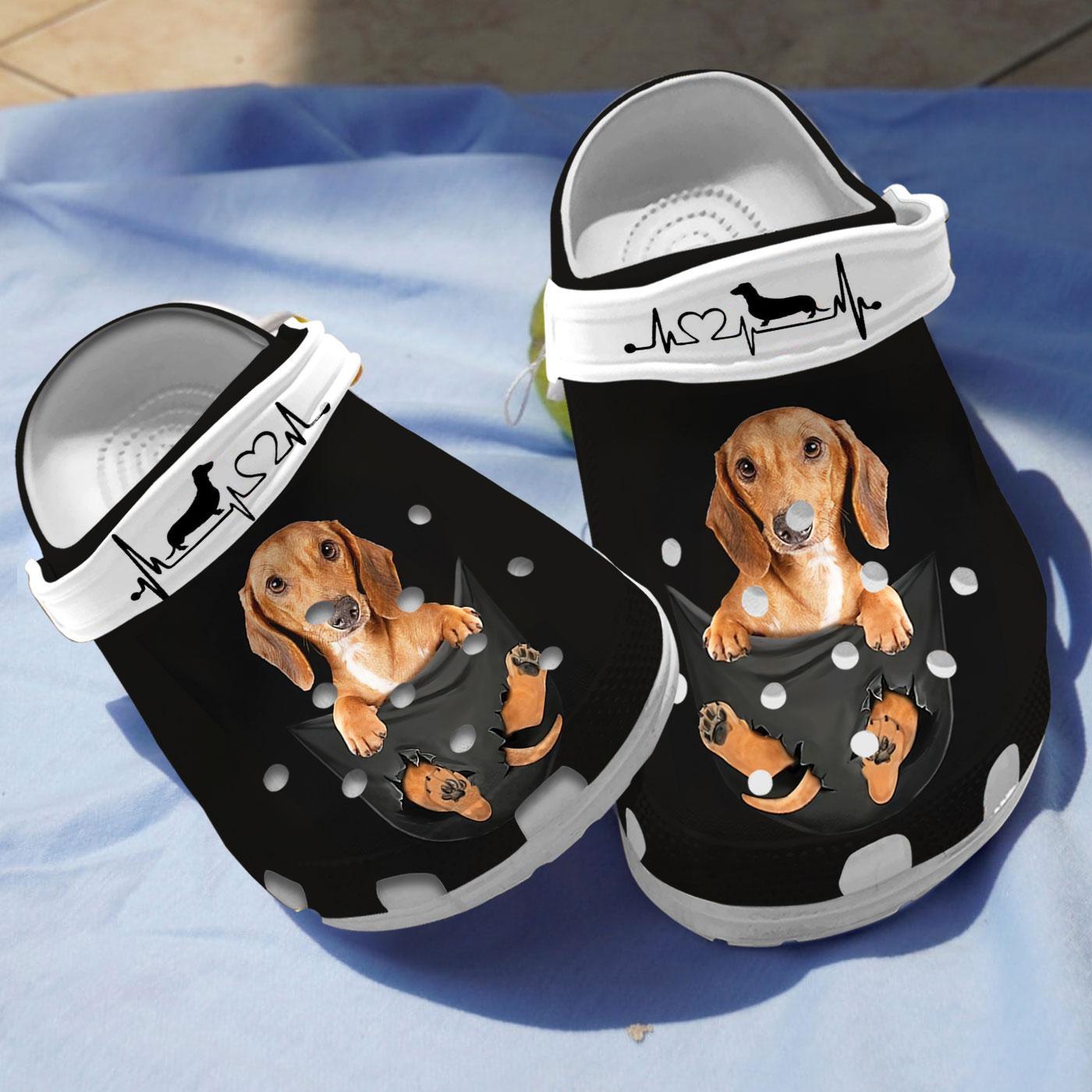 Cute Baby Black Dachshund Classic Clogs Shoes