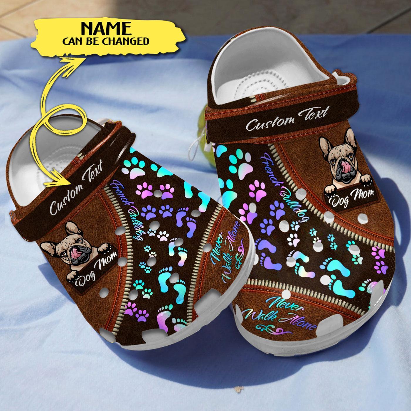 Dog Mom French Bulldog Slippers