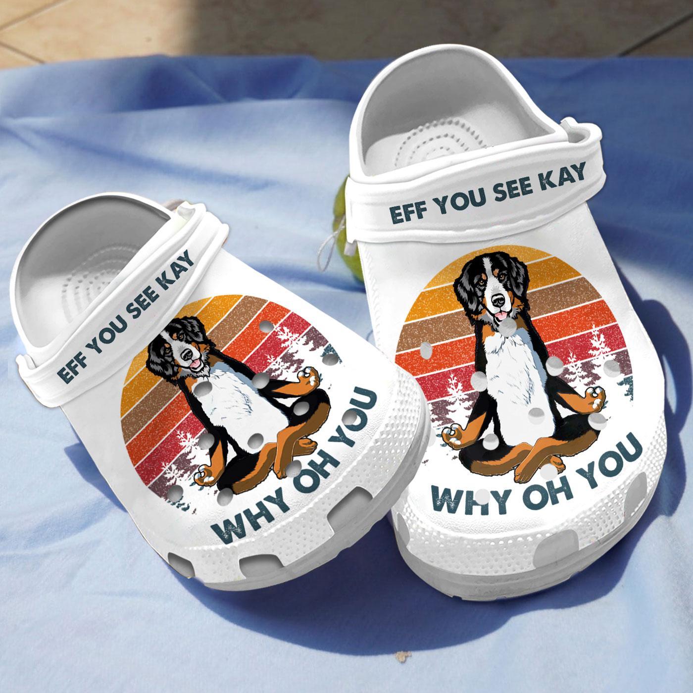 Eff You See Kay Why Oh You - Bernese Mountain Slippers