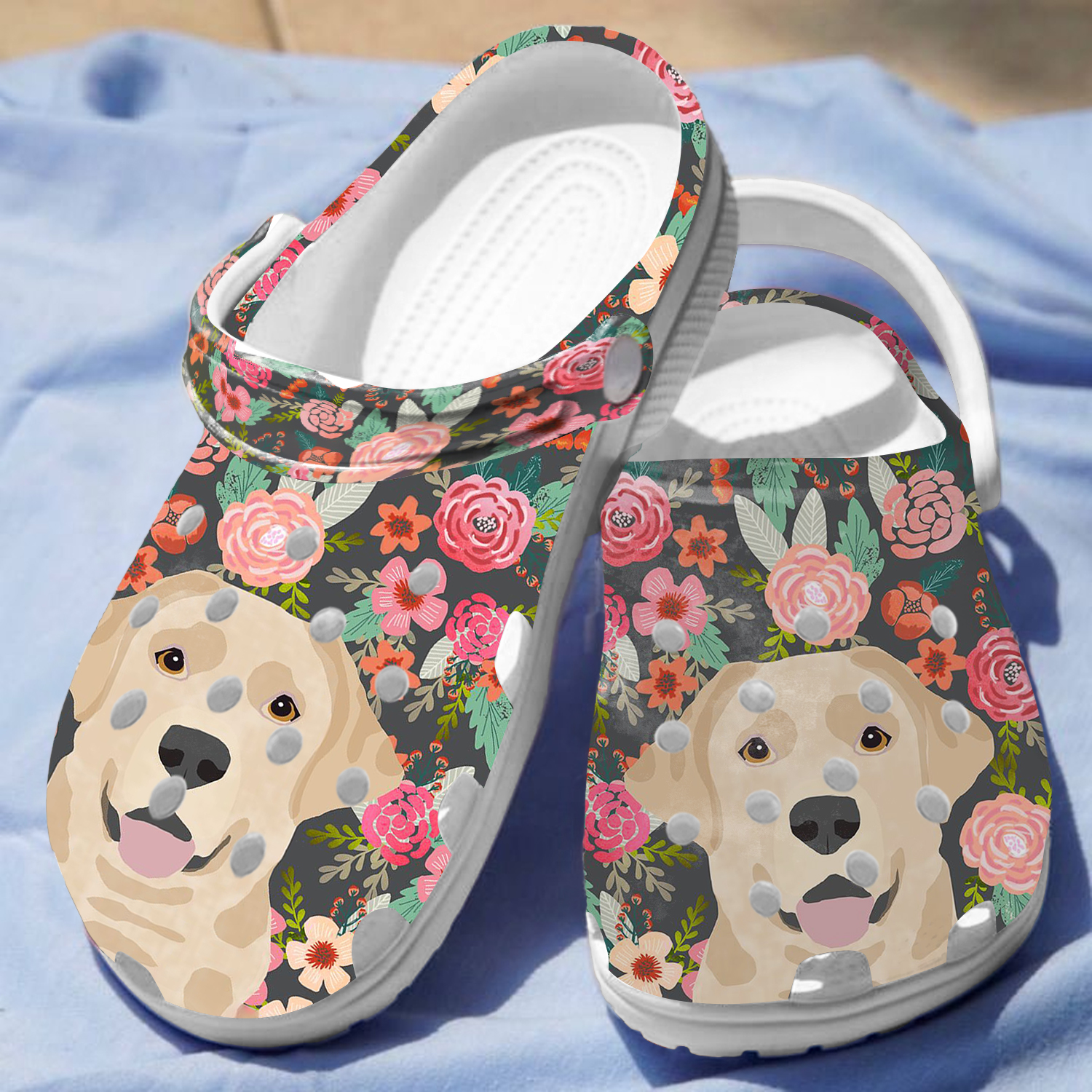 Floral Labrador Clogs