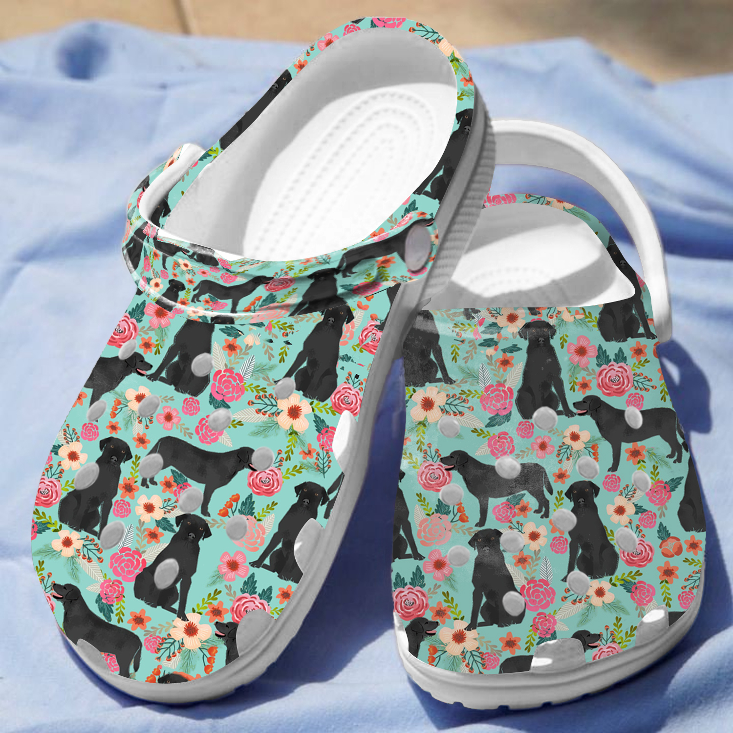 Floral Labrador Dog Clogs