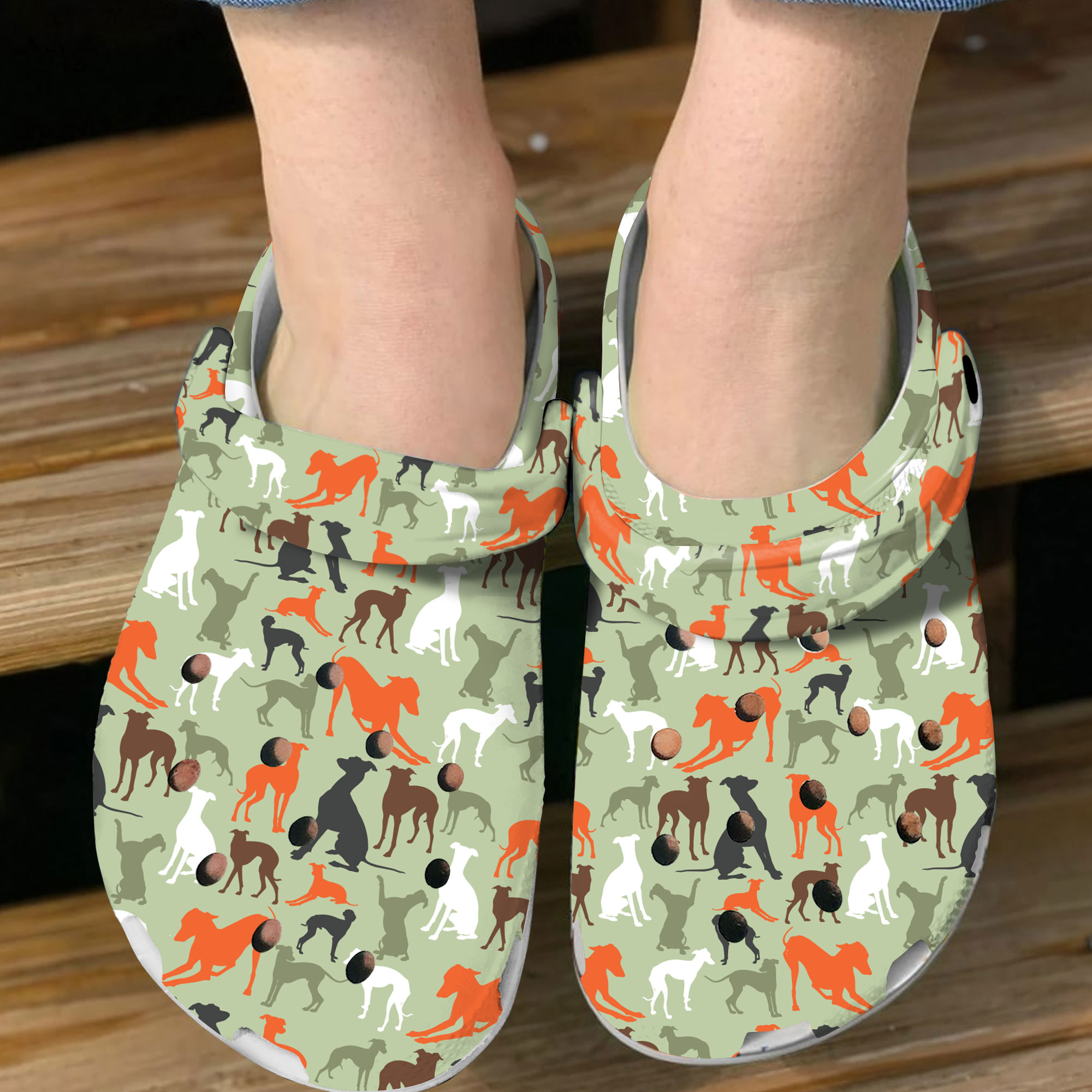 Grey Hound Camo Clogs