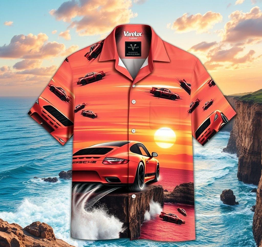Dynamic Hawaiian Shirt with Porsche Design for Summer Adventures