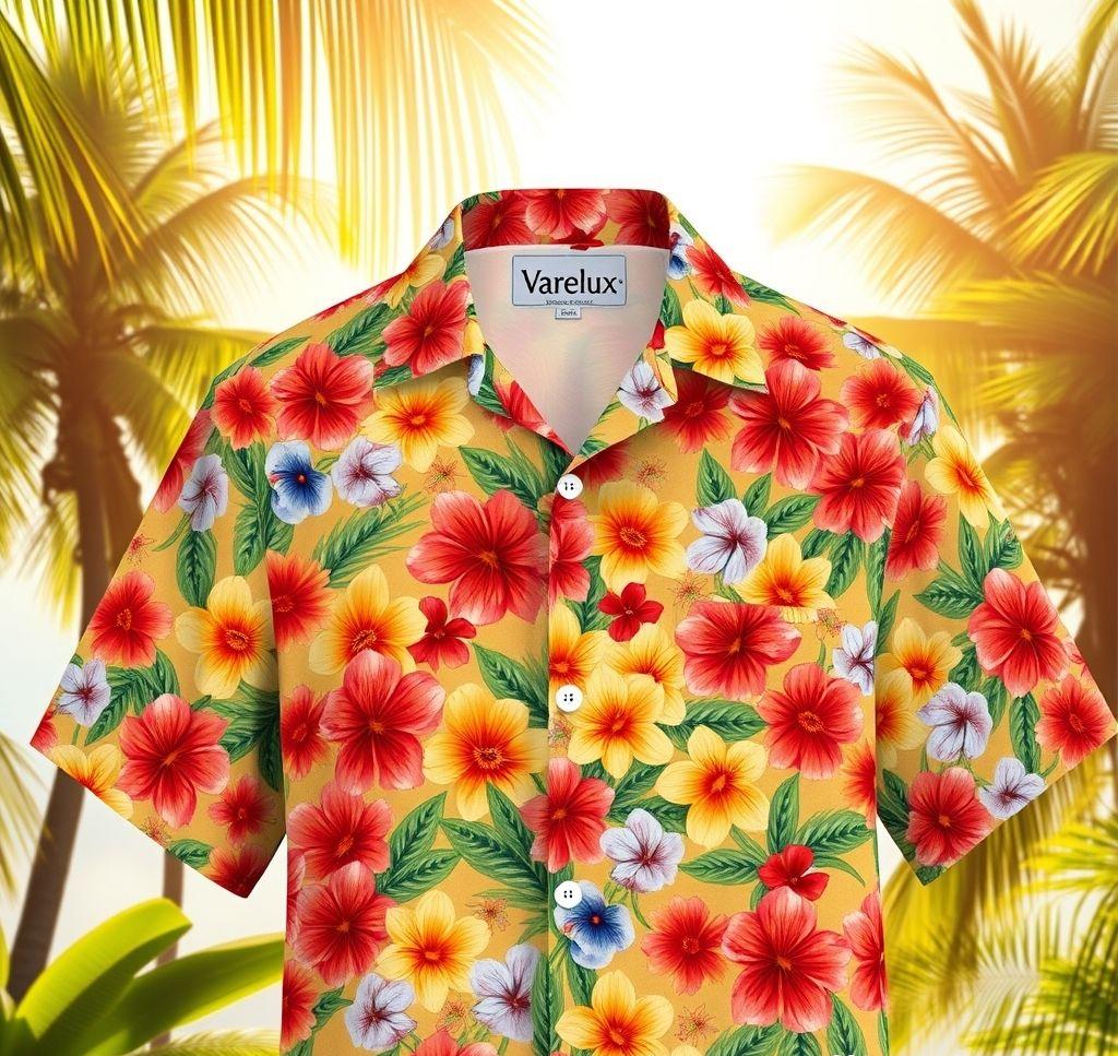 Vibrant Tropical Hawaiian Shirt for Summer Adventure