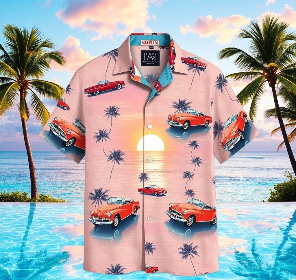Retro Convertible Hawaiian Shirt for Summer Paradise