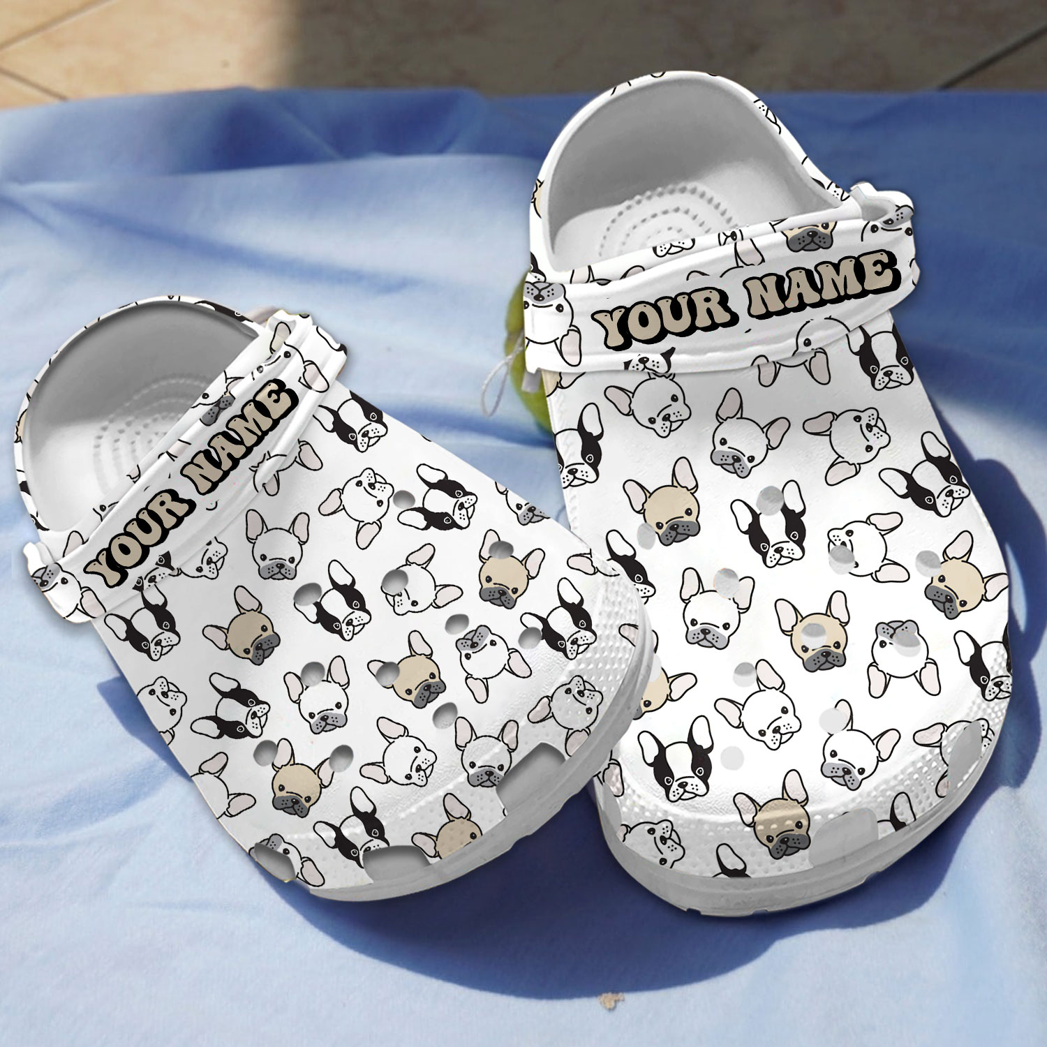 Personalized Cute French Bulldog Unisex Clogs For Kids & Adults