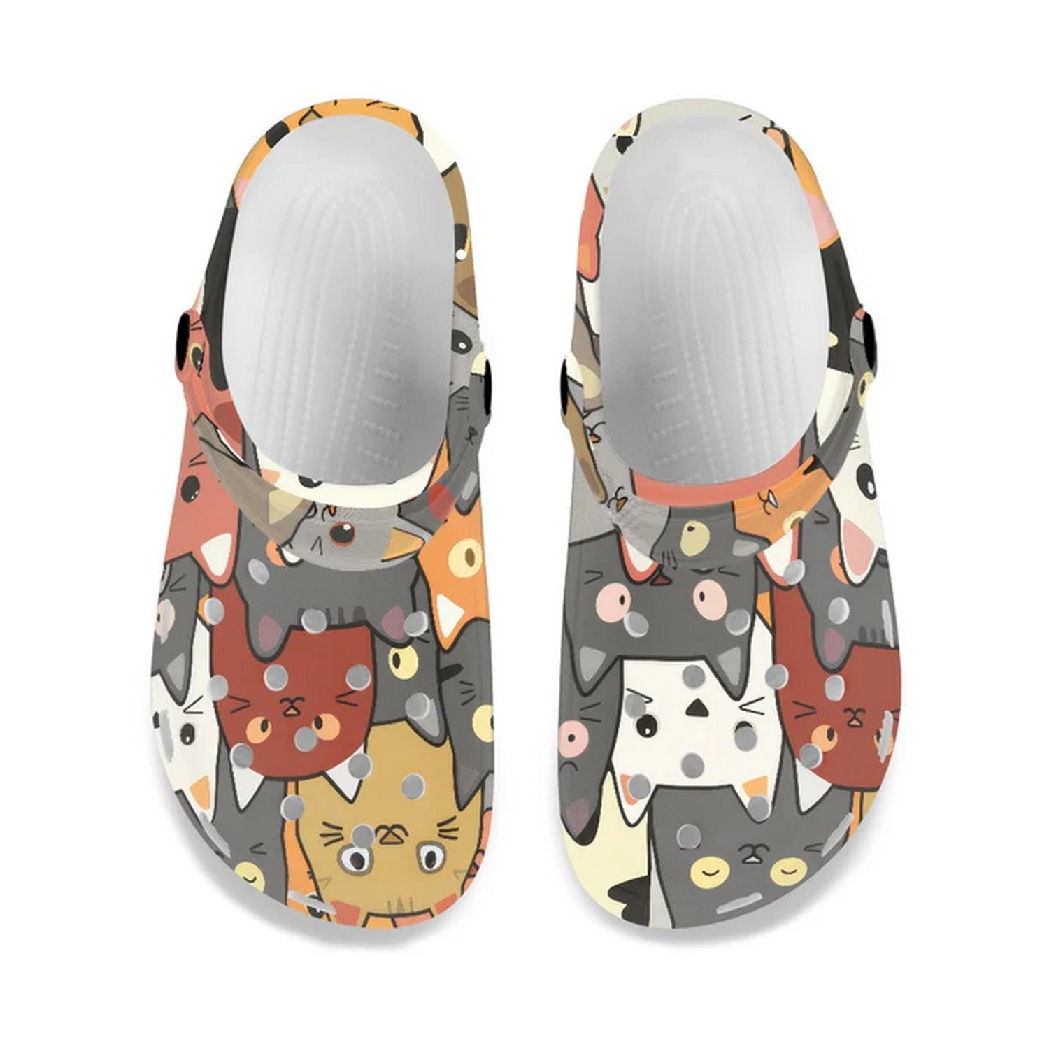 Surprised Funny Face Cats Clogs Fast Shipping Service Available