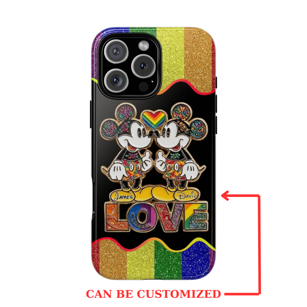 Rainbow Love Mickey Mouse Phone Case