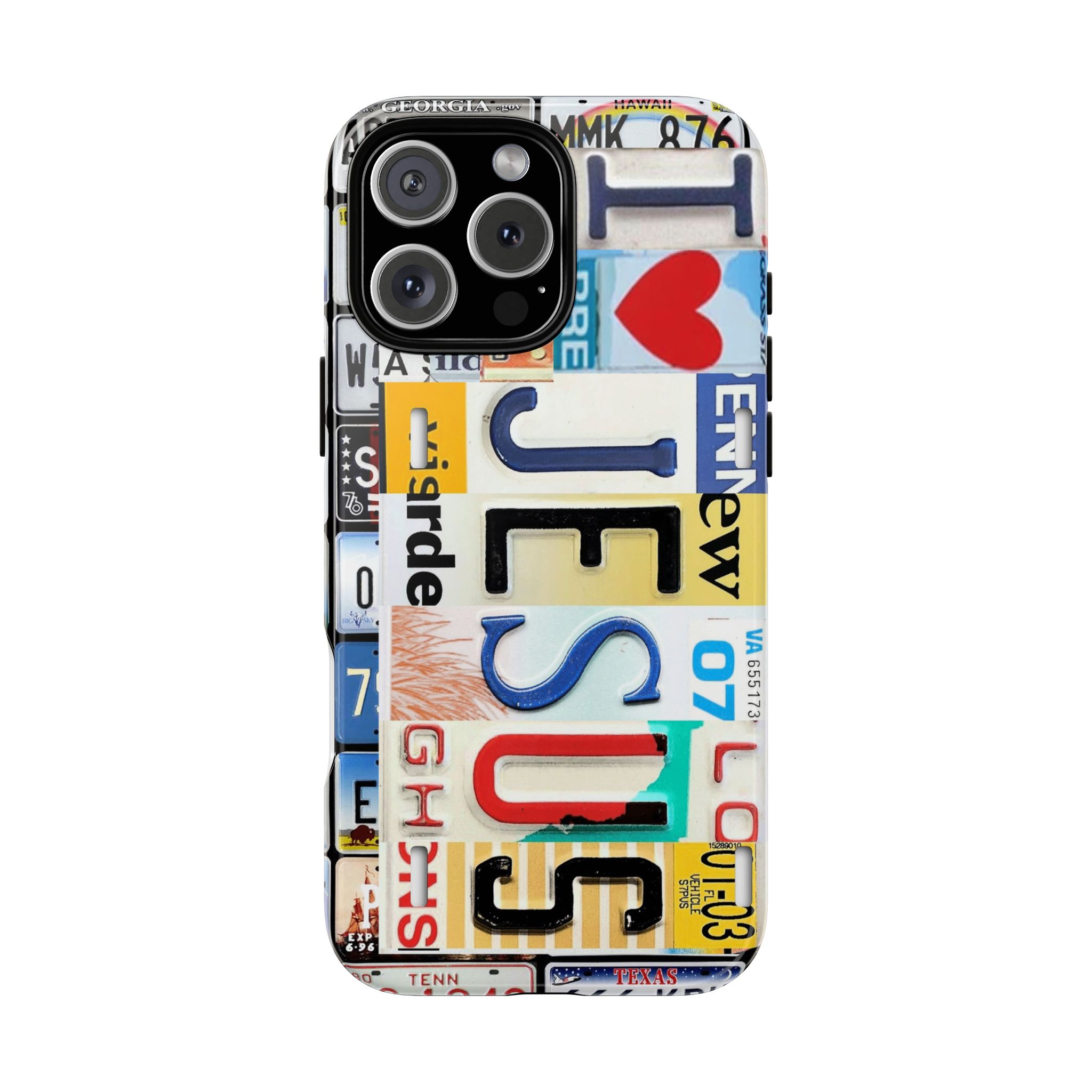 I Love Jesus License Plate Phone Case