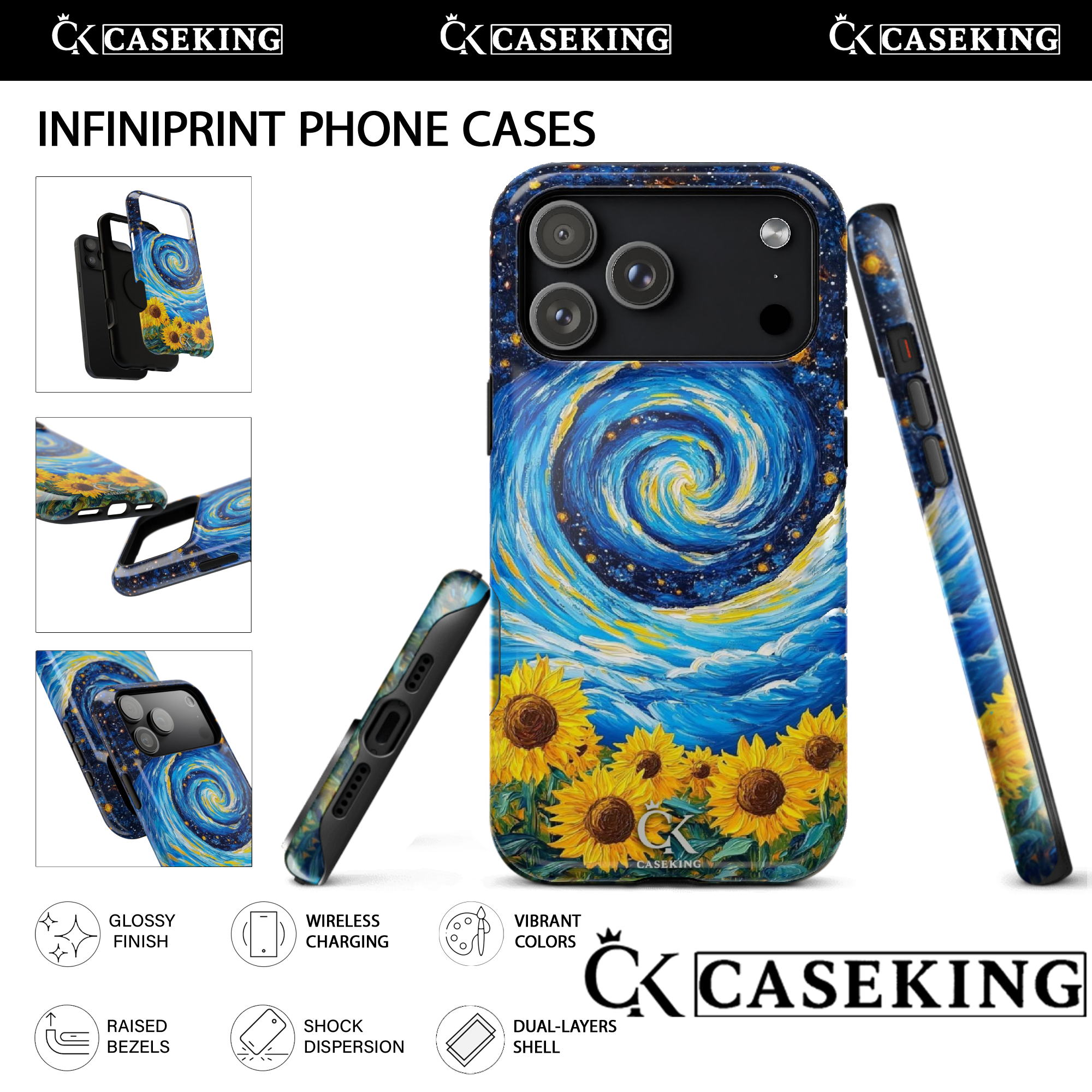 Galaxy Sunflowers – Artistic Starry Night