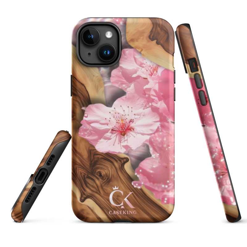 Pink Aesthetic Floating Cherry Blossoms Wooden Epoxy Mix