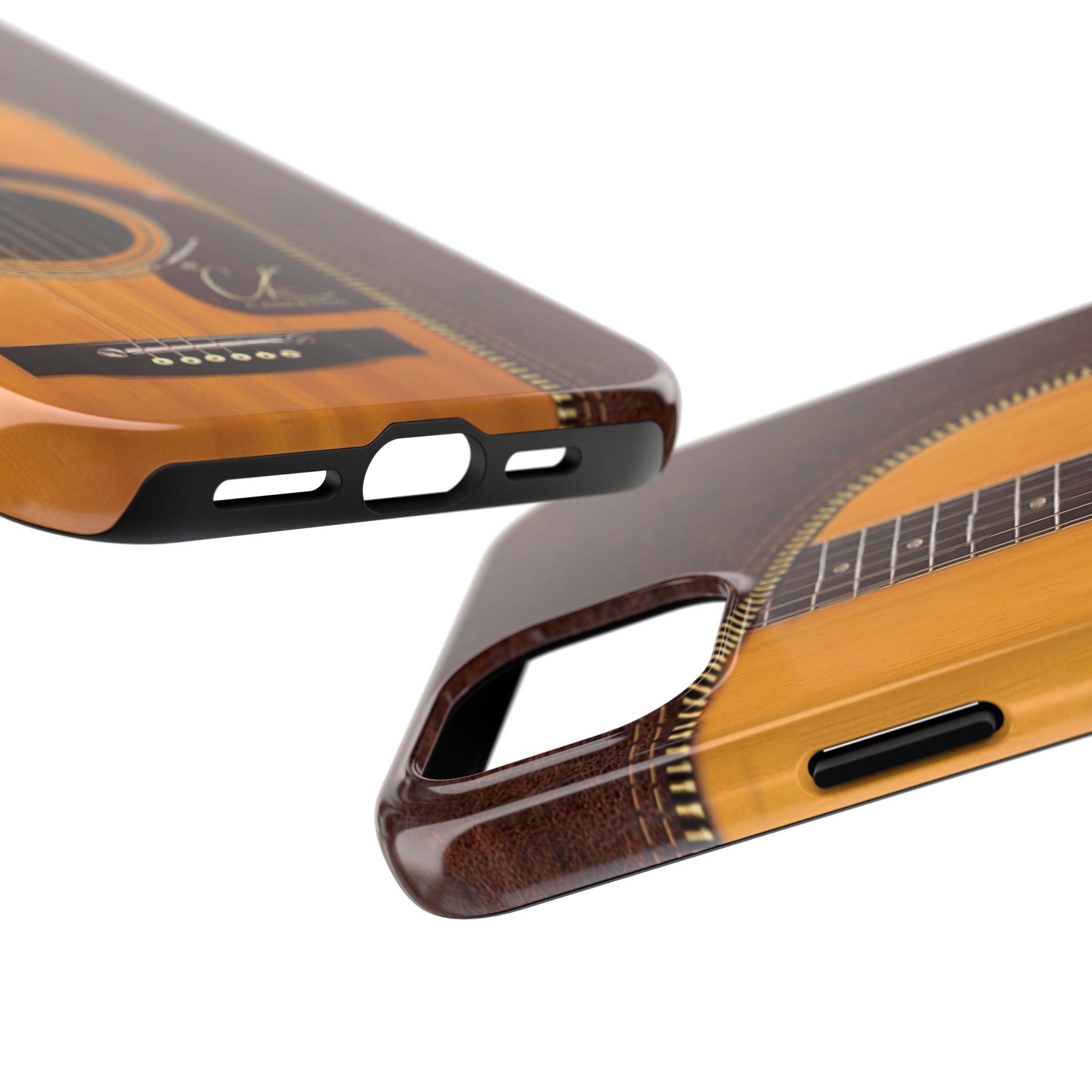 Acoustic Guitar Detailed Stitching Leather Texture