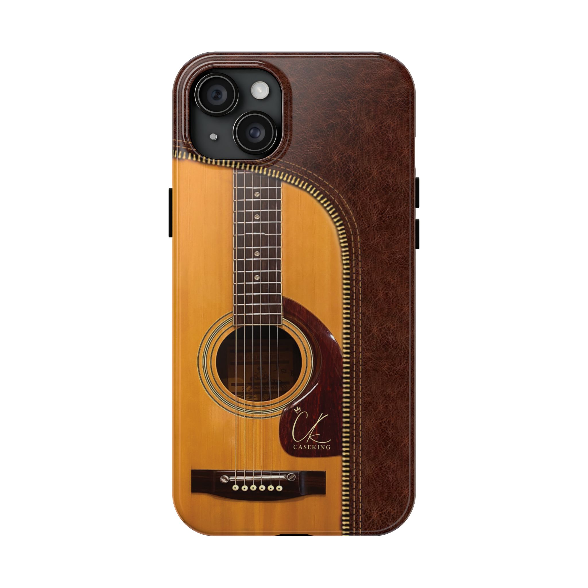 Acoustic Guitar Detailed Stitching Leather Texture