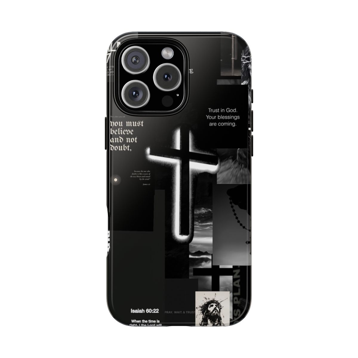 "Jesus is King" Phone Case | Christian Quotes & Faith Collage