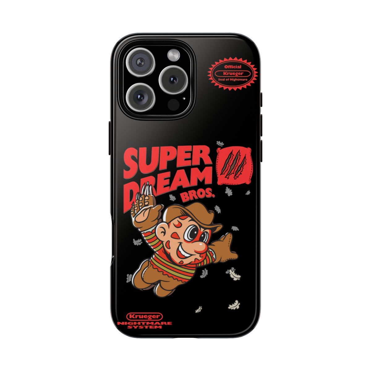 Freddy Krueger Inspired Super Dream Bros Phone Case
