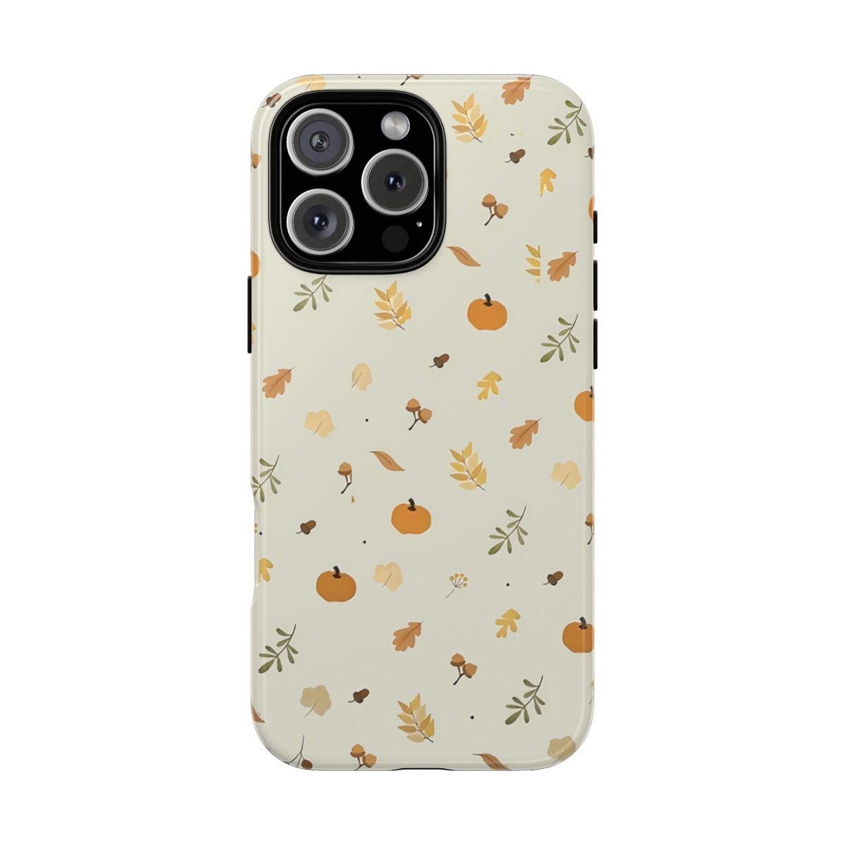 Autumn & Fall Phone Case, Simple Fall Case, Cute Pumpkins, Fall leaves - Phone Case for Iphone/ Samsung/ Google Pixel