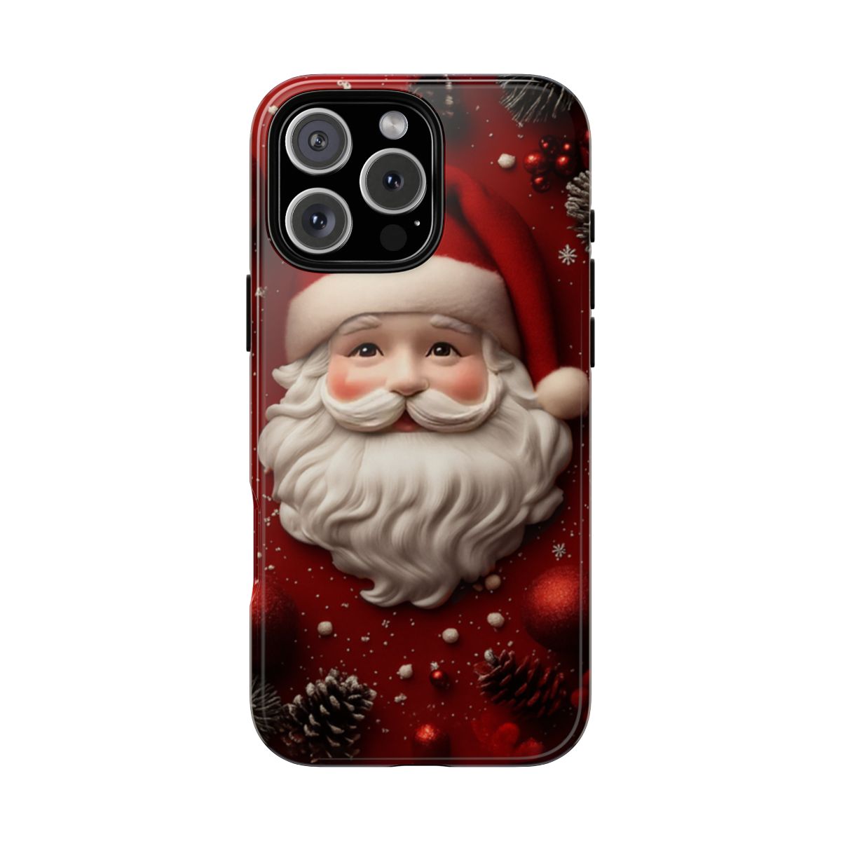 Vibrant Red Santa Claus Design Phone Case
