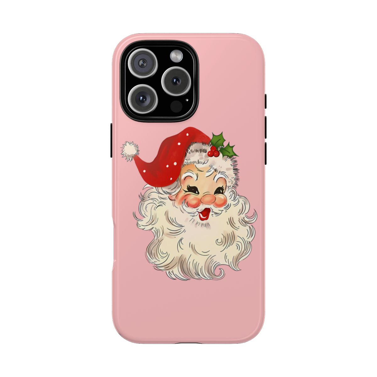 Retro Santa Phone Case - Pink Christmas Phone Case