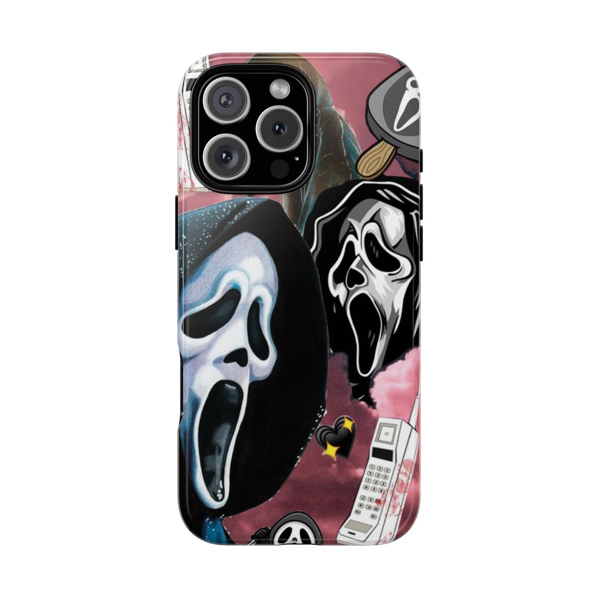 Spooky Pink & Black Phone Cover, Tough Phone Case