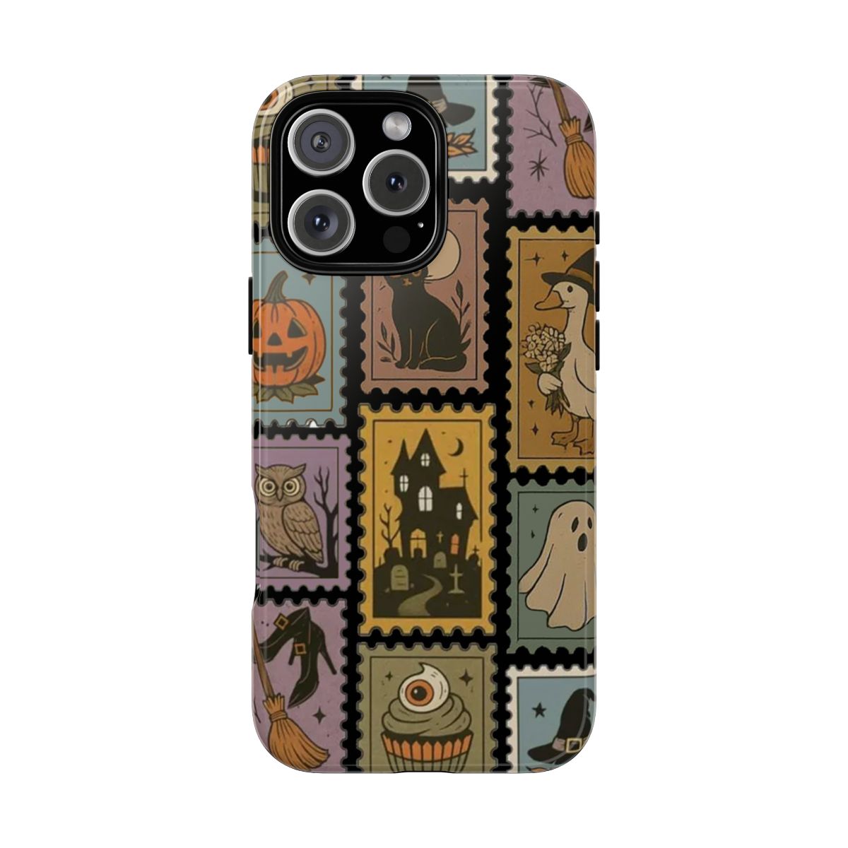Retro Postage Stamp case, Spooky Gothic Phone