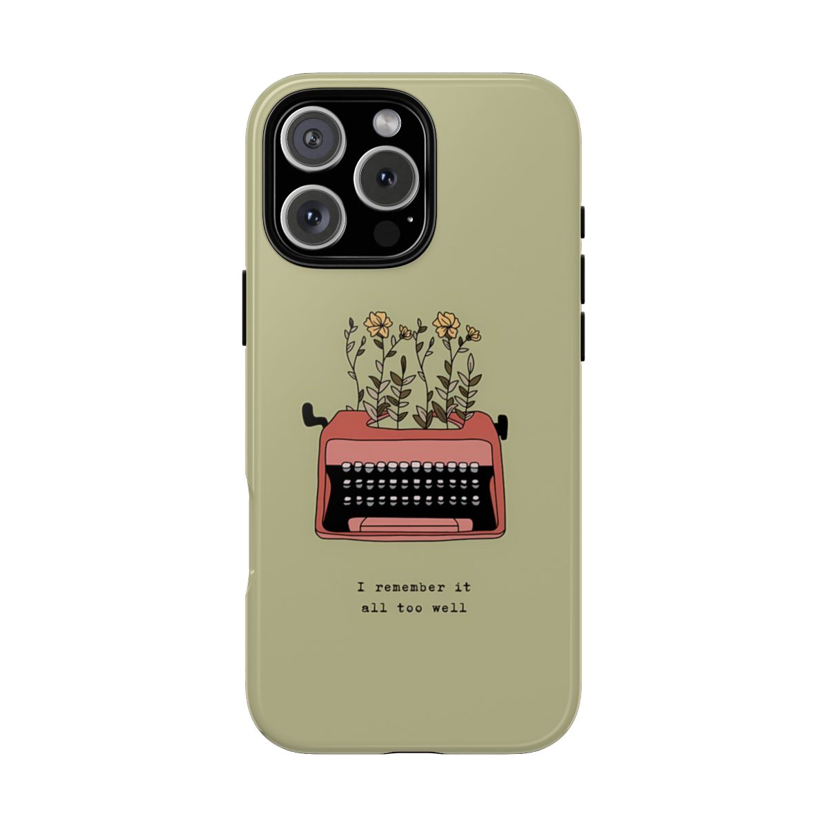 Vintage Floral Typewriter Phone Case