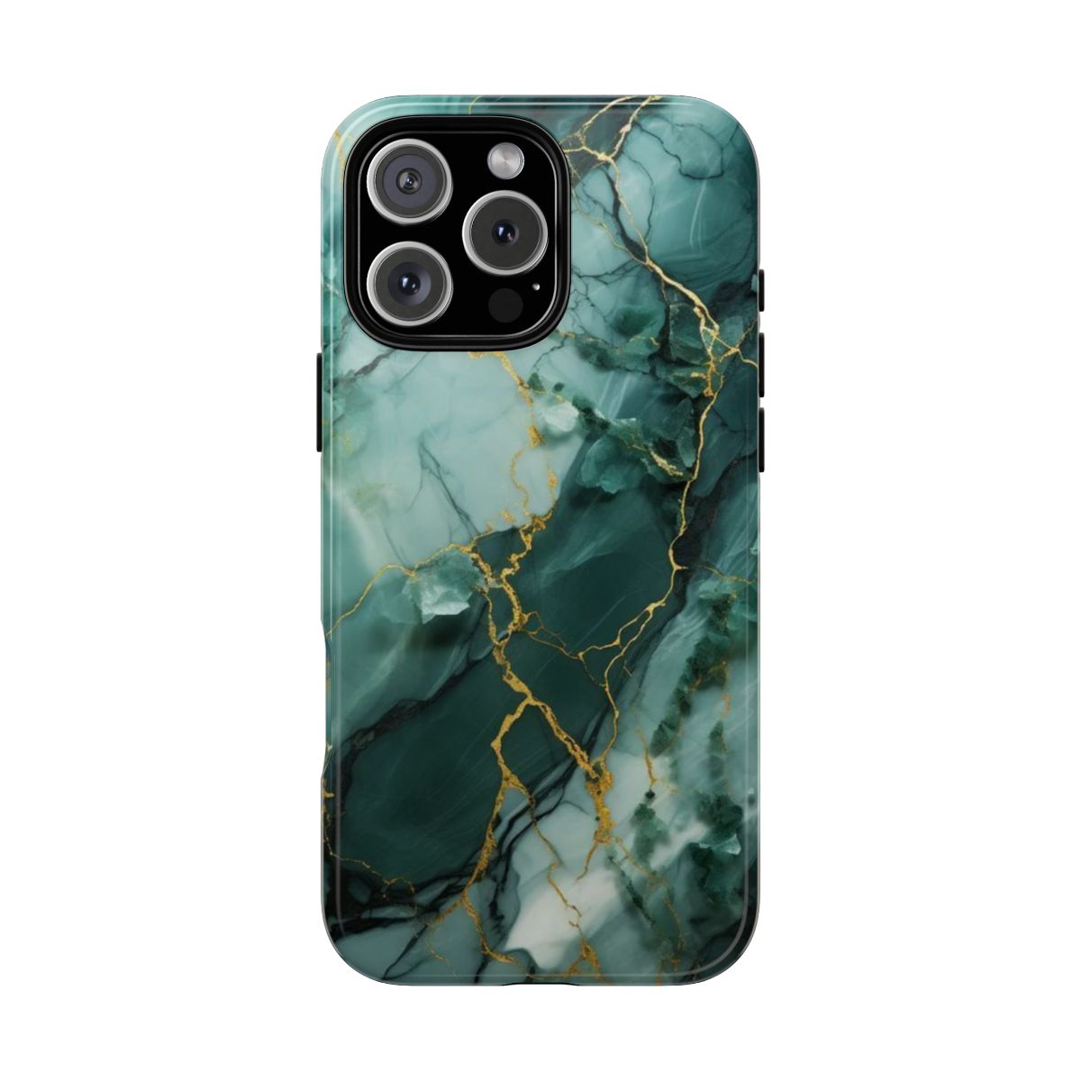 Green Marble Gold Veins Emerald Abstract Luxury Natural Stone Pattern