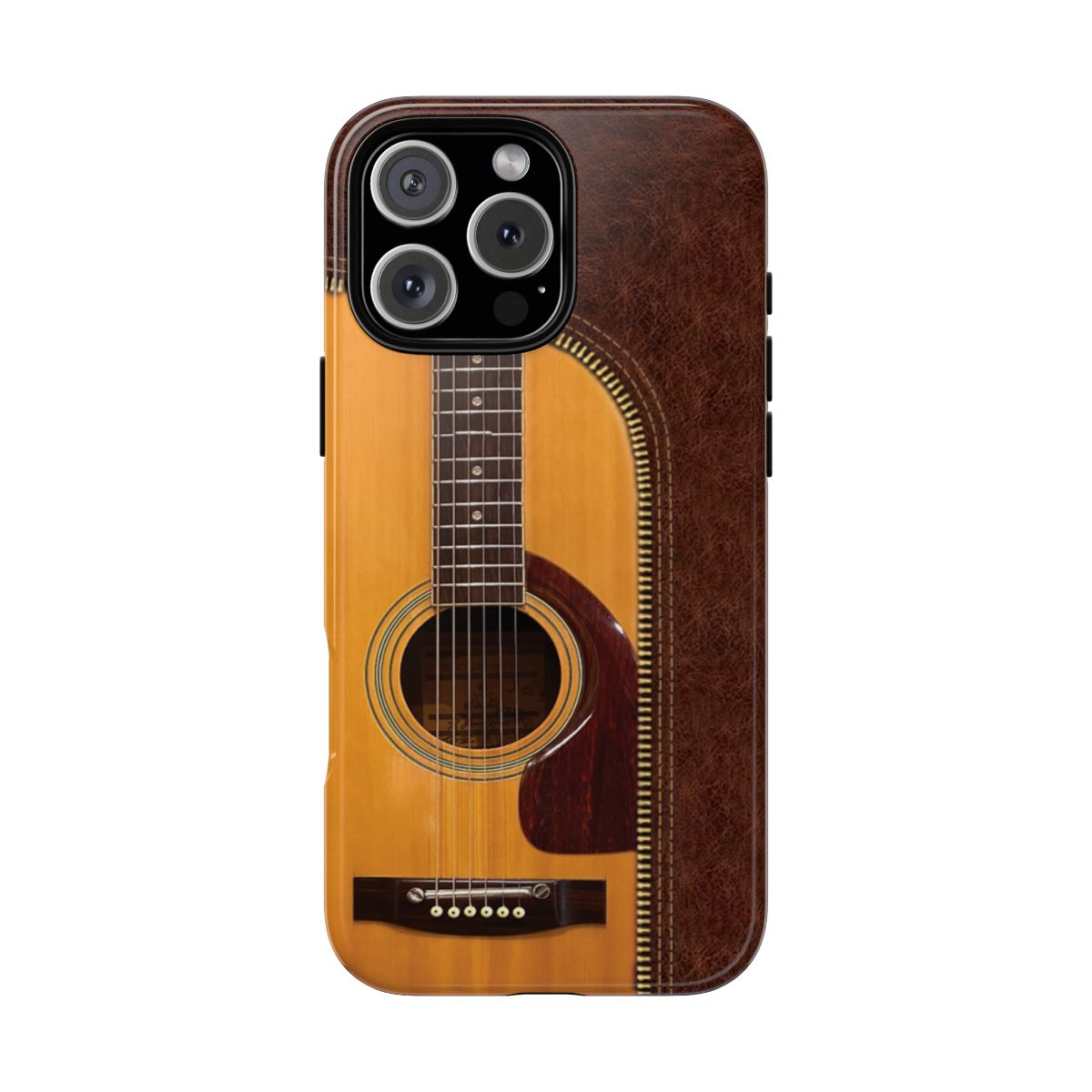 Acoustic Guitar Detailed Stitching Leather Texture