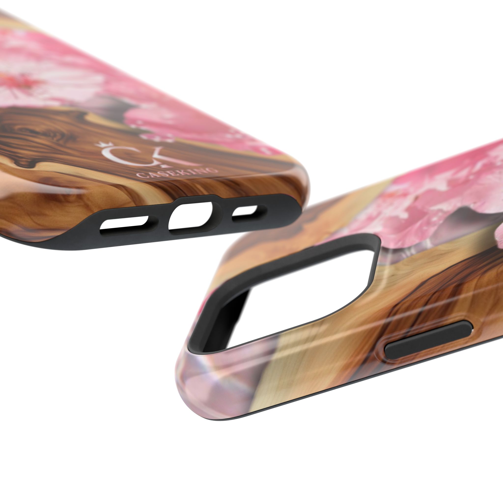 Pink Aesthetic Floating Cherry Blossoms Wooden Epoxy Mix