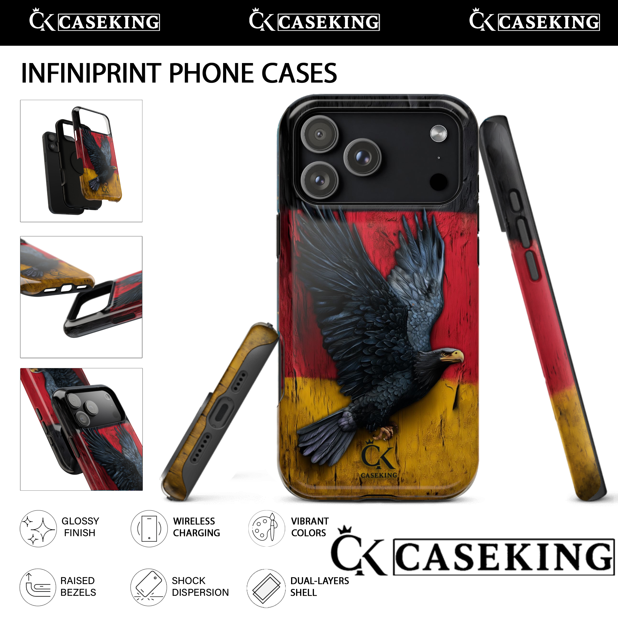 German Flag Carved Eagle Emblem Bundesadler Symbol National Pride Rustic Vintage Heritage Aesthetic