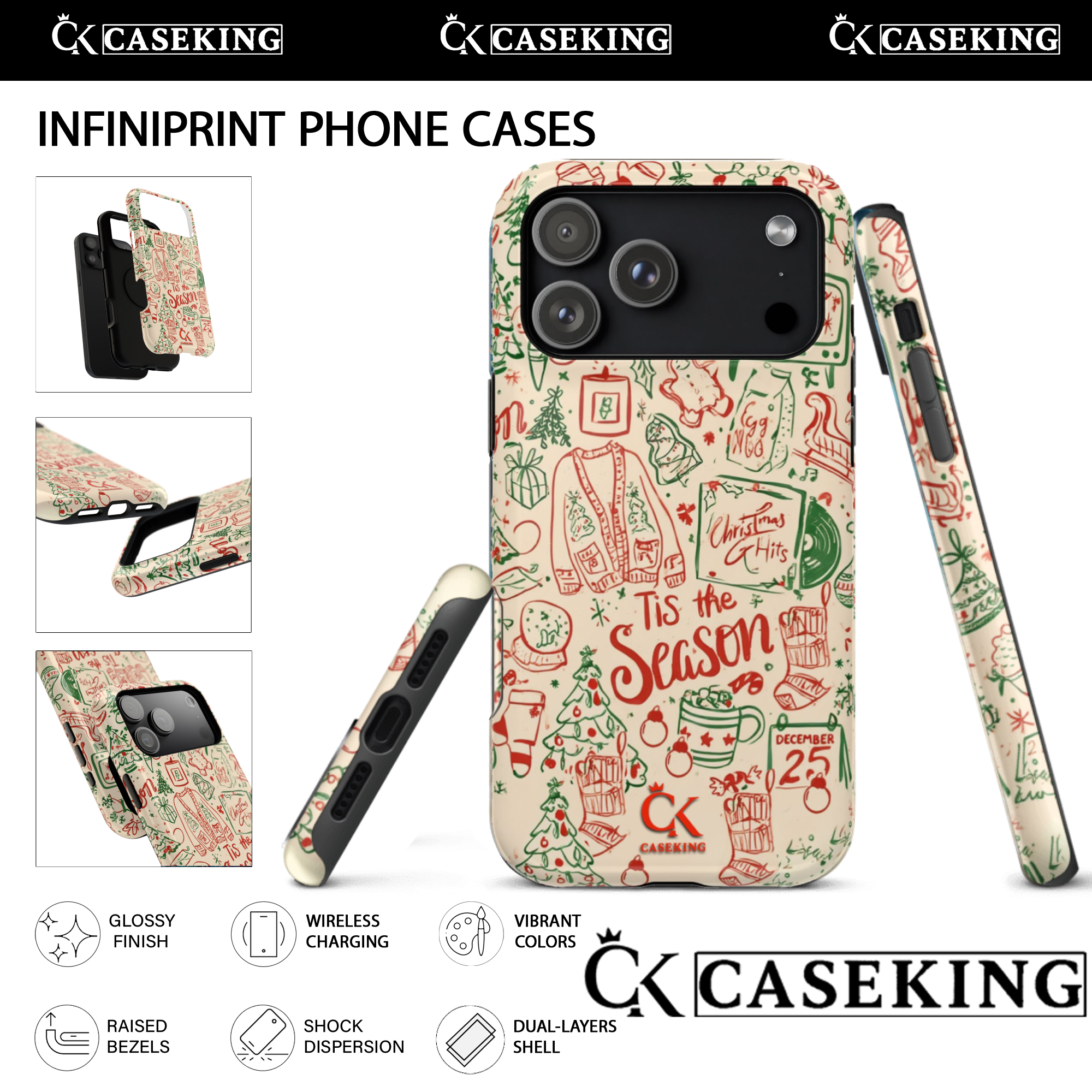 Christmas Collage Cocoa Sweater Gifts Holiday Vintage