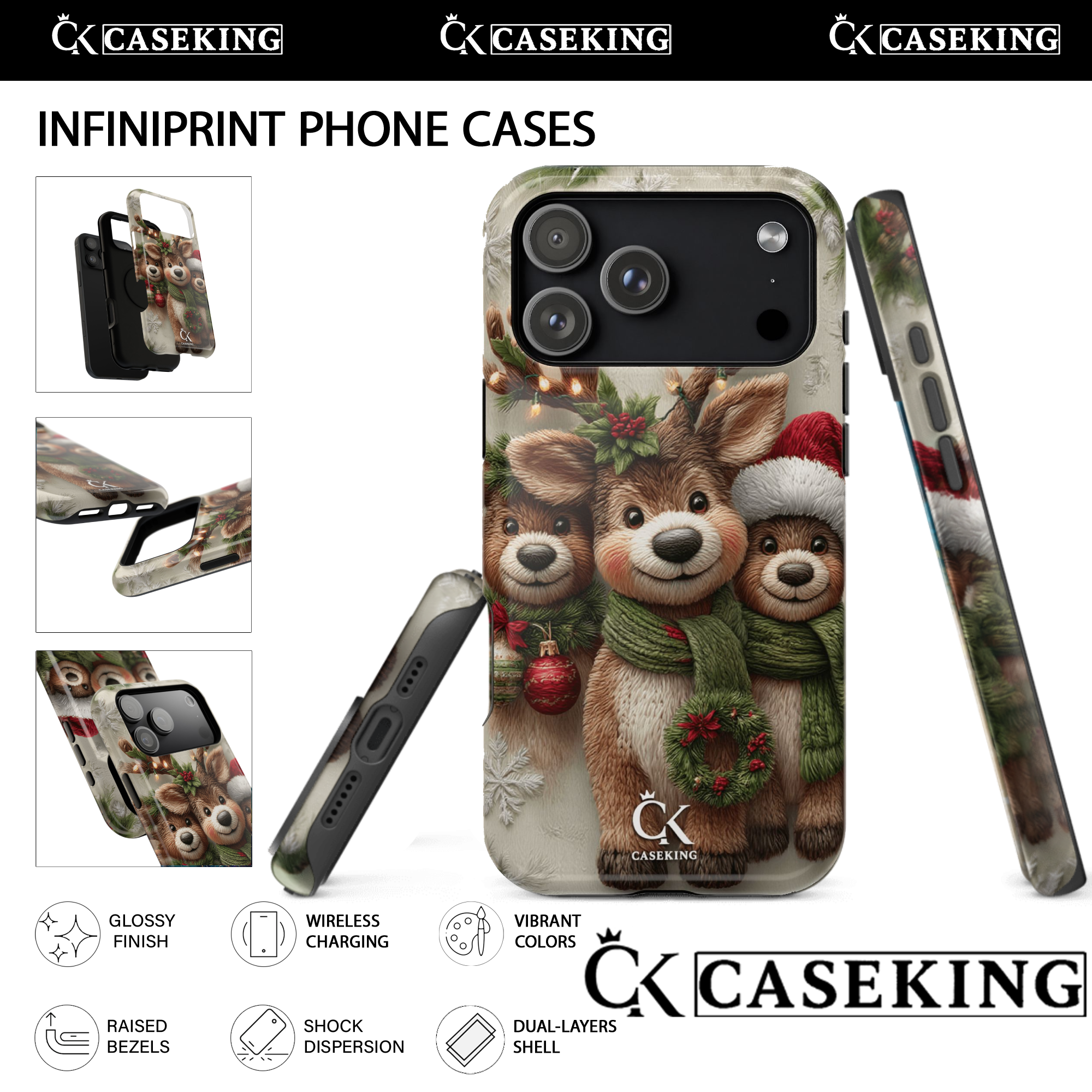 Reindeer Trio Christmas Cozy Holiday Winter Cheer