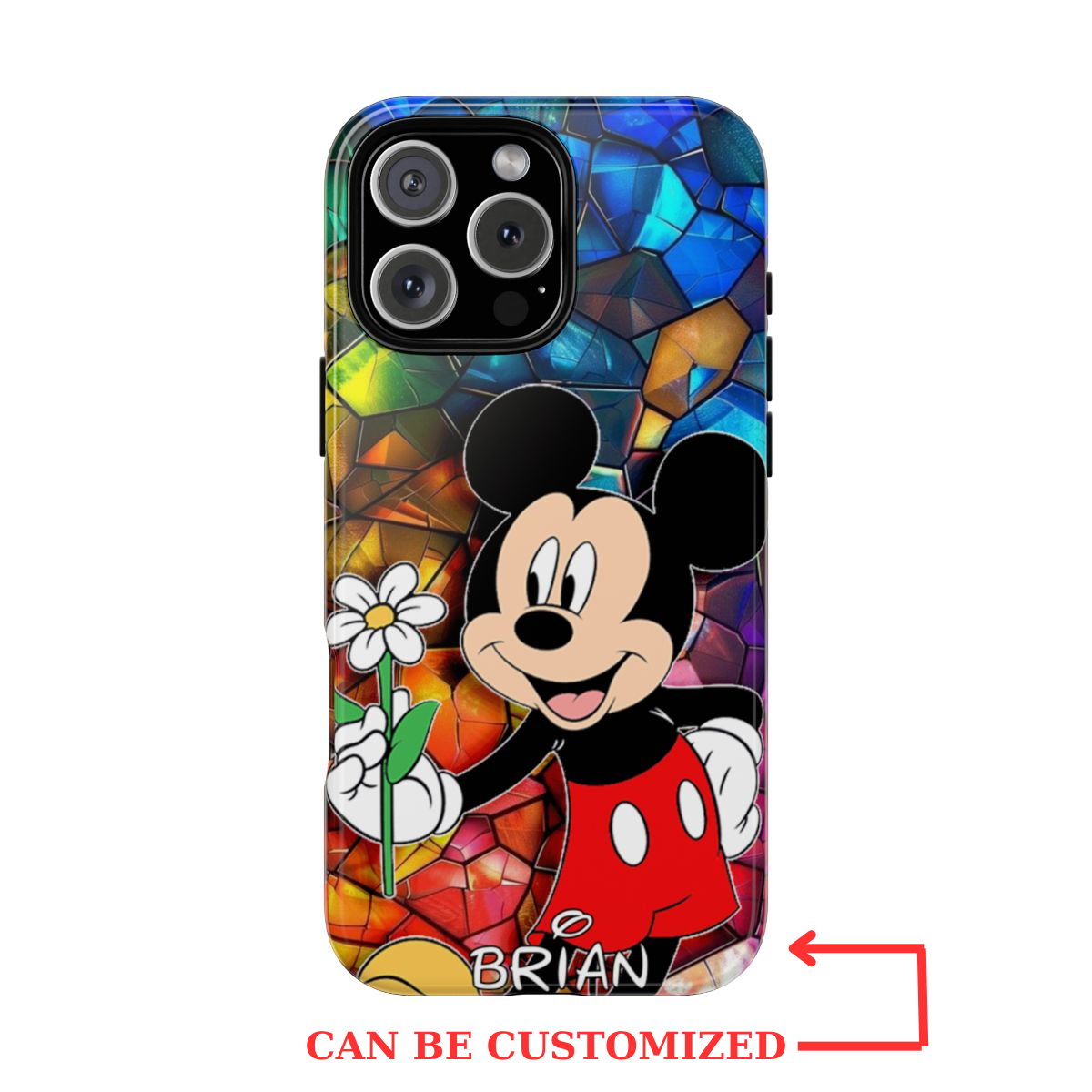 Micky Stained Glass Couples Personalized Phone Case